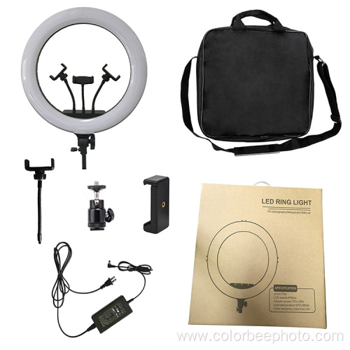 photography 18inch selfie Bi-colour ring light with Tripod